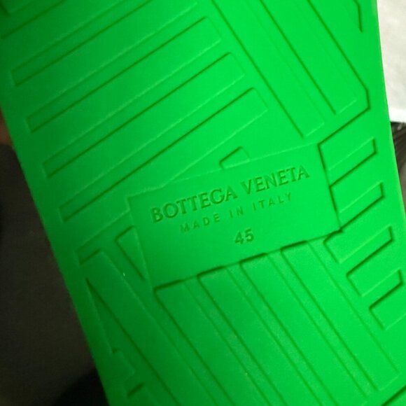 BOTTEGA VENETA 690105 Men\'s Slider‎ Pool Slide Sandals In Green Rubber, sz 45